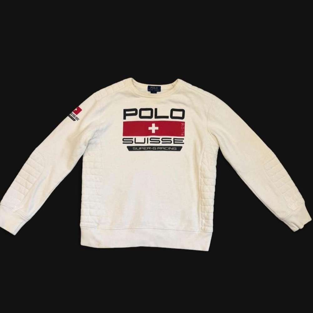 Polo Ralph Lauren Kids Youth Large (14-16) Suisse Super-G Racing Ski Sweatshirt
